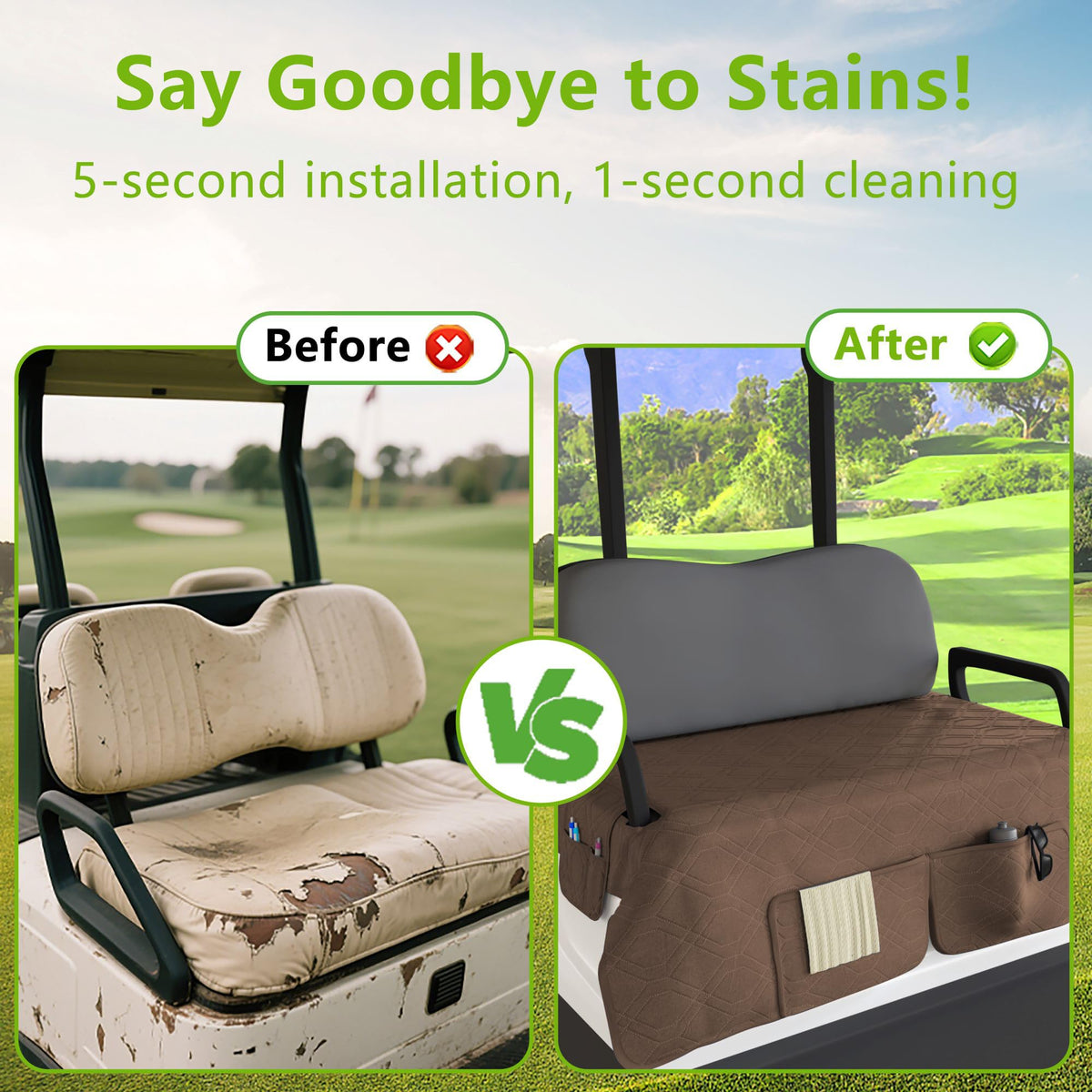 Eolzzi universal fit works with Club Car, EZGO, and Yamaha carts.