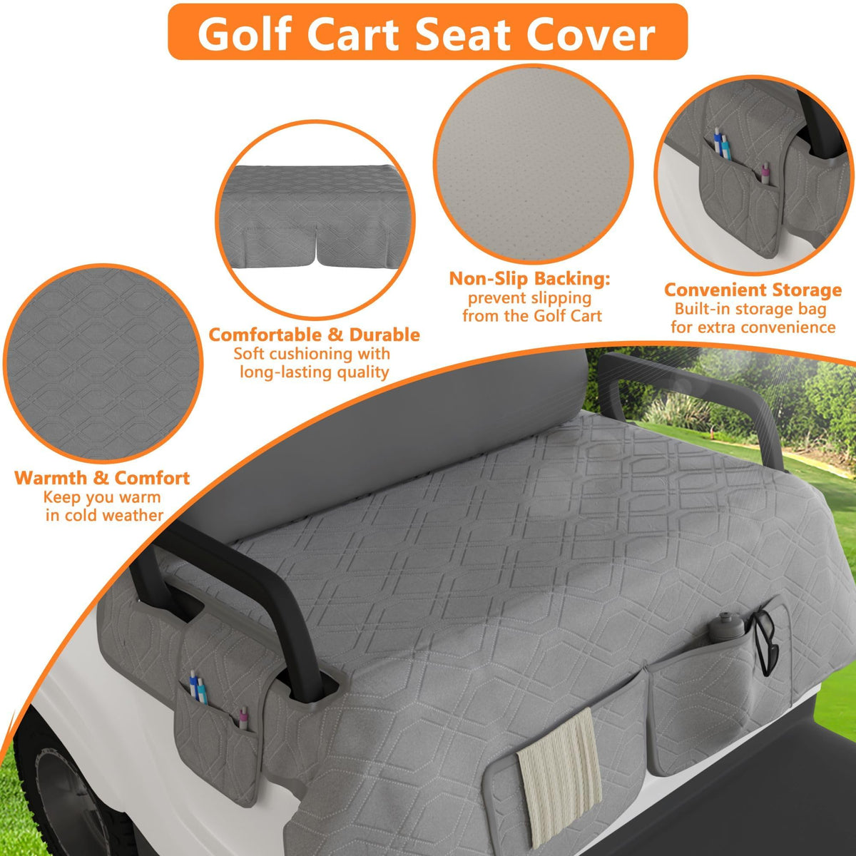 Eolzzi three-pocket storage keeps essentials within reach on cart.