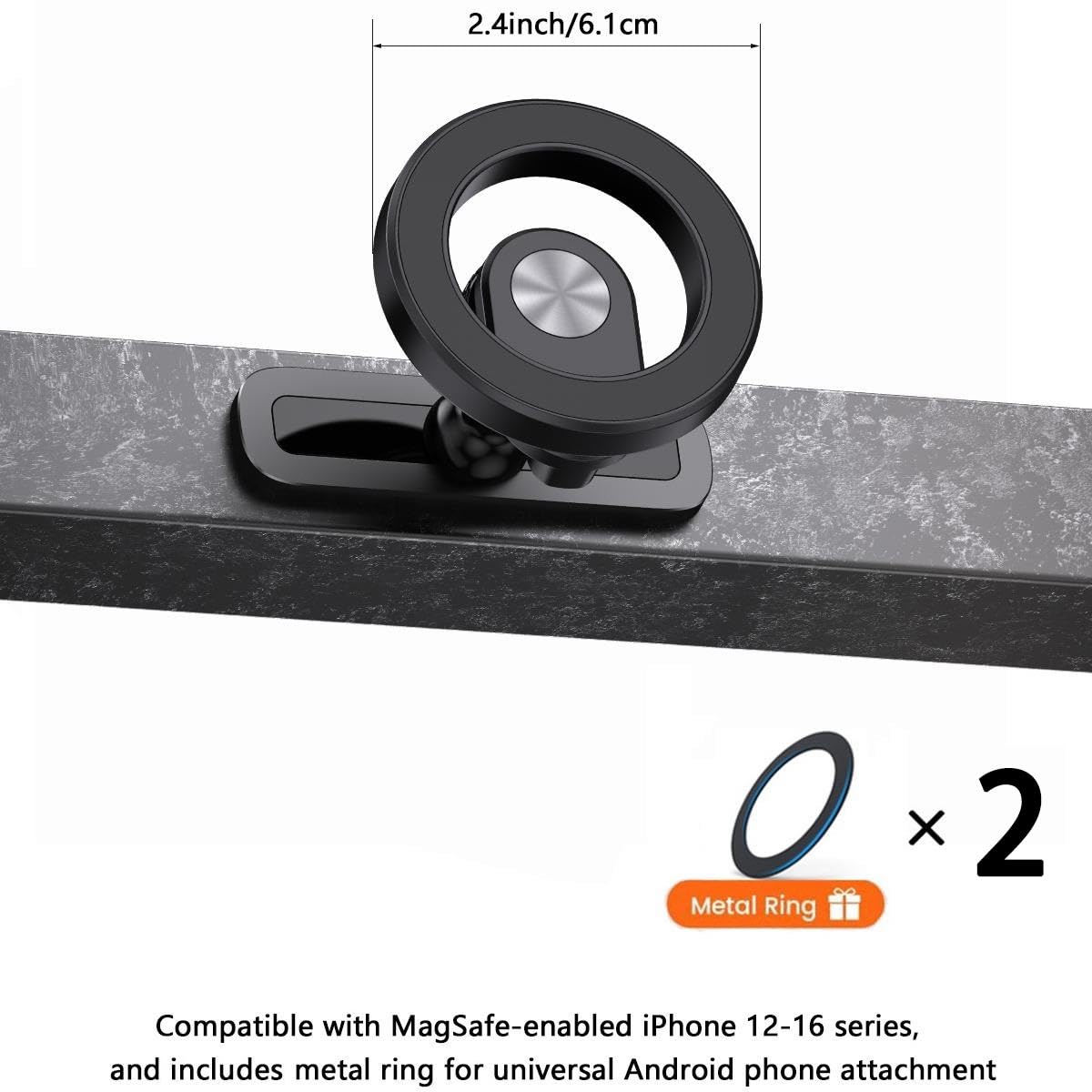 EPhemeralLuxe dual neodymium magnets provide strong attachment on golf carts.