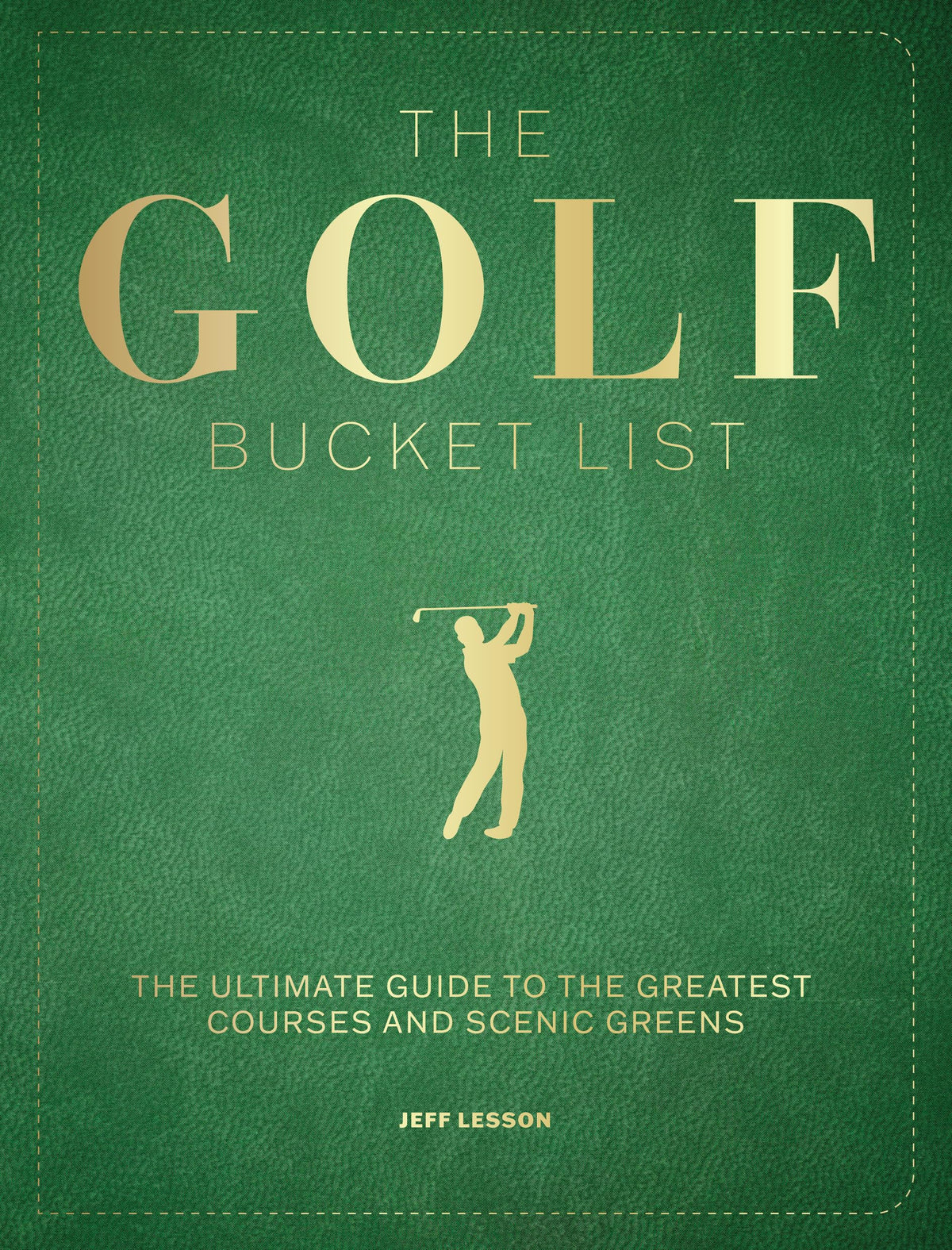 Epic Ink Golf Bucket List cover in vegan leather with premium heat-stamped detail.