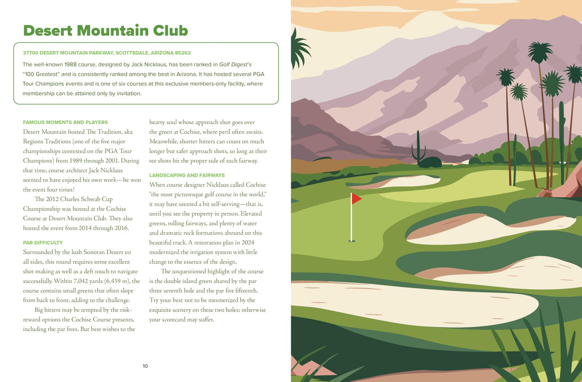 Epic Ink Golf Bucket List interior pages provide smooth space for notes.