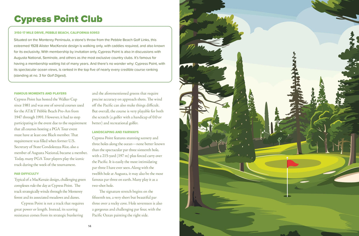 Epic Ink Golf Bucket List scorecard area to log scores and reflections.