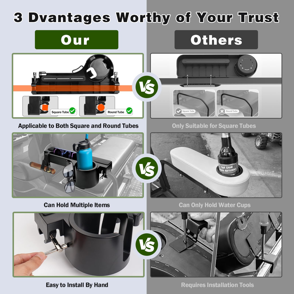 Epltion universal installation clamp on round and square pipes