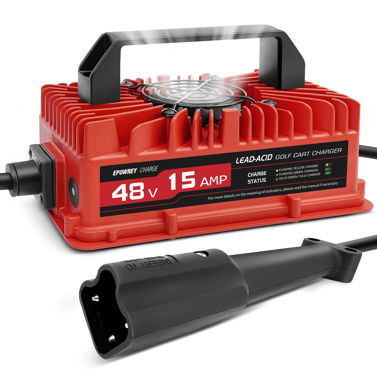 EPOWREY 15A charger overview for Yamaha G29 delivers fast, reliable charging.