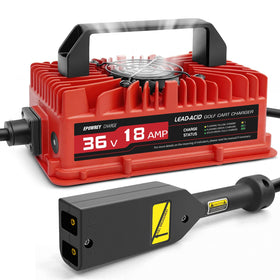 EPOWREY 18A charger for EZGO TXT with D-style plug enables quick charging