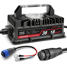 EPOWREY 36V golf cart charger front view showing compact unit