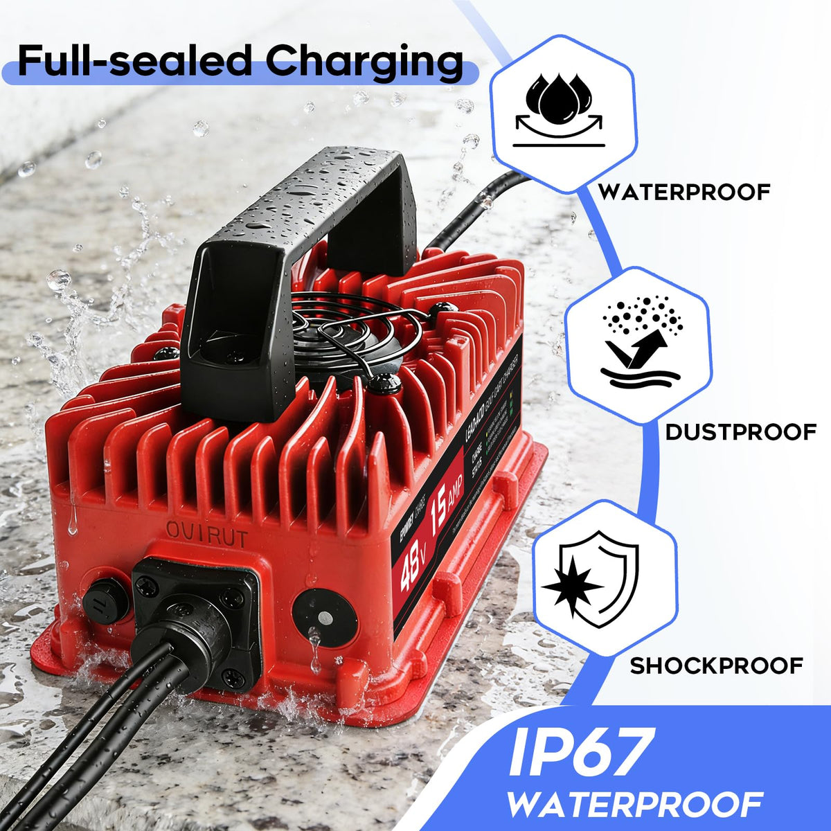 EPOWREY charger safety protections guard against overload and short circuits.
