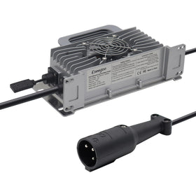 Eseegoo 48V 15A charger with round 3-pin plug for reliable golf cart charging