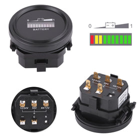 Estink battery indicator 10-bar LED graph communicates charge level at a glance