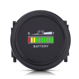 Estink battery indicator LED display on cart dashboard shows real-time status
