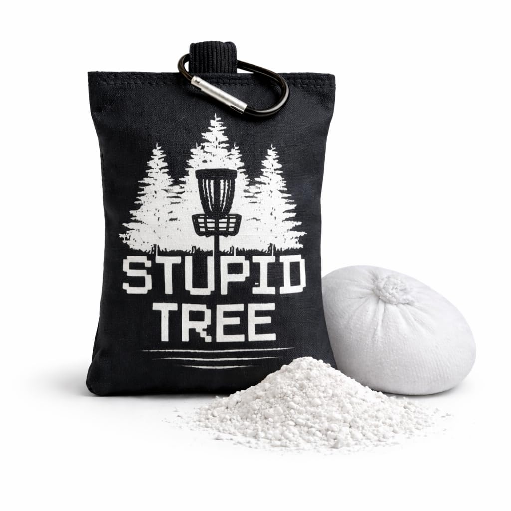 E-Tail Nation refillable chalk bag in black for quick grip on course
