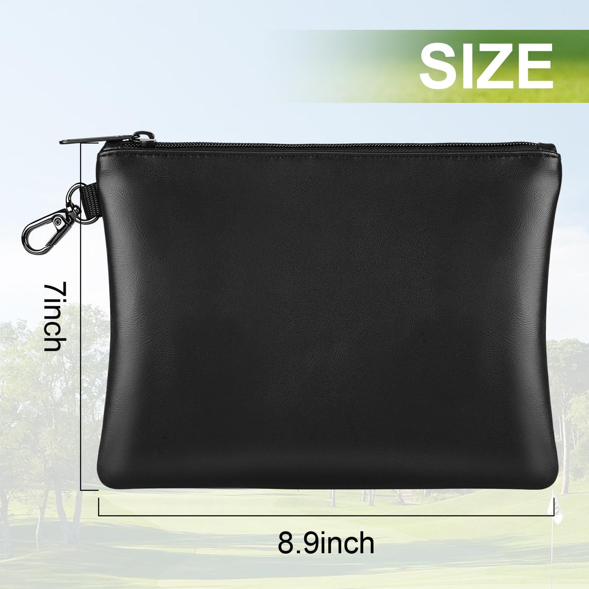 Euousu Golf Tee Pouch interior layout shows space for tees, markers, and phone.