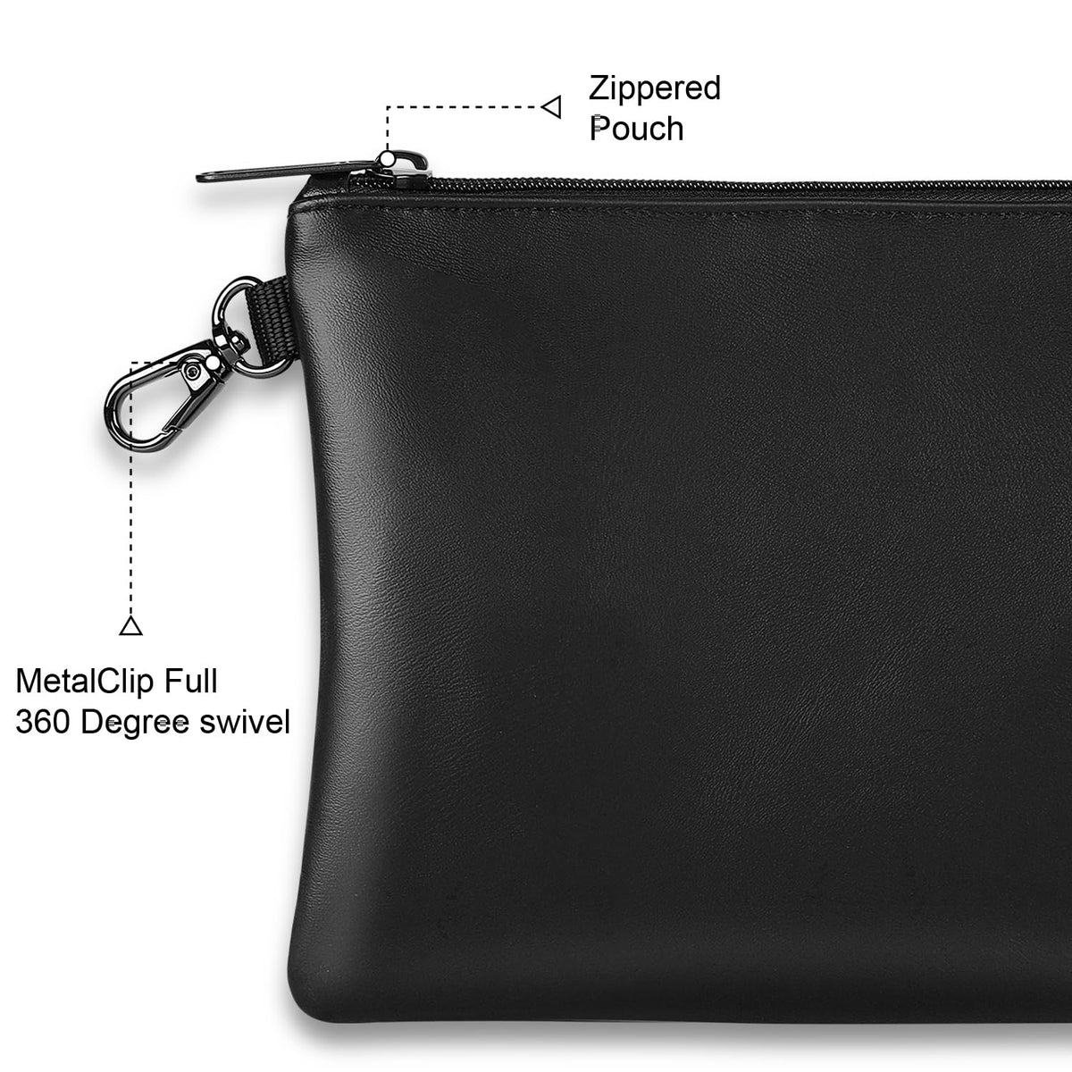 Euousu Golf Tee Pouch premium synthetic leather feel and water-resistant design.
