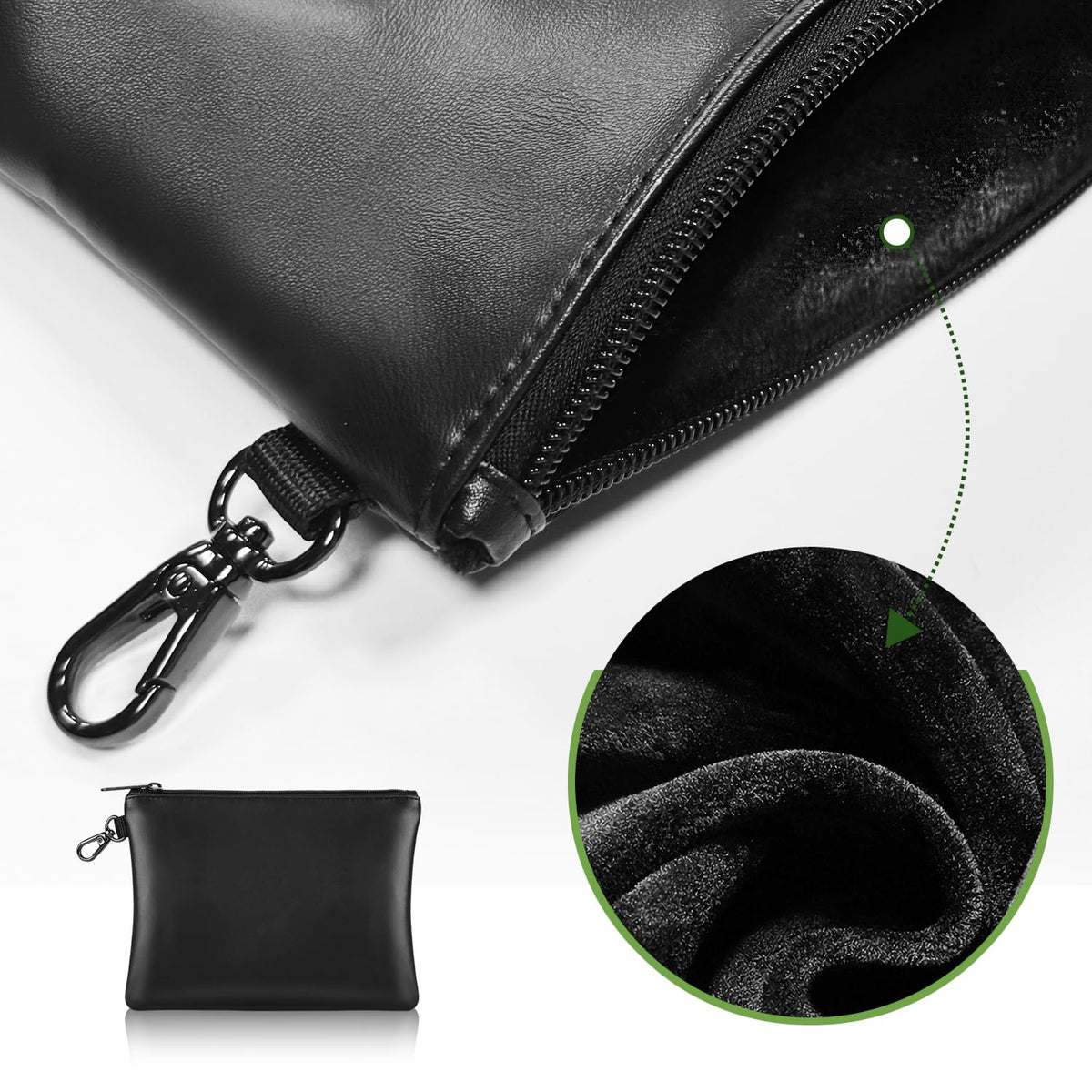 Euousu Golf Tee Pouch sleek zipper closure and stylish look.