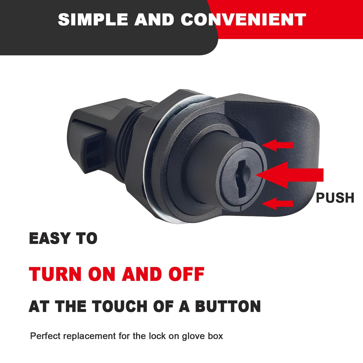 evan push button latch on cabinet door for secure storage