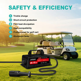 EverExceed 3-pin round plug connection enables seamless Club Car compatibility.