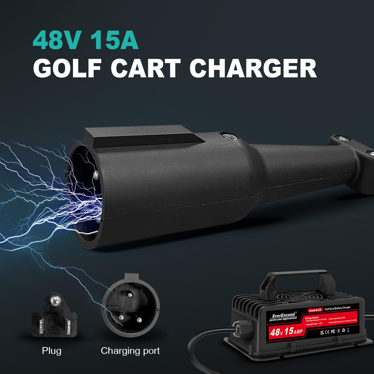 EverExceed IP67 rugged charger resists rain and dust for outdoor use.