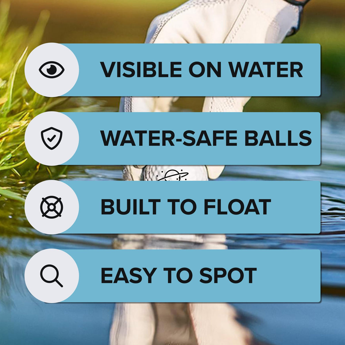 EVERYSWING HydroStar supports practice over water without losing balls.