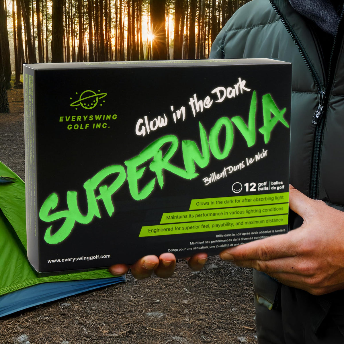 EVERYSWING GOLF Supernova glow ball offers solid feel and consistent flight.