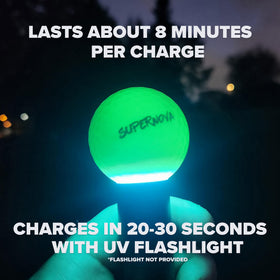EVERYSWING GOLF Supernova glow ball glows vividly for easier shot tracking at dusk.