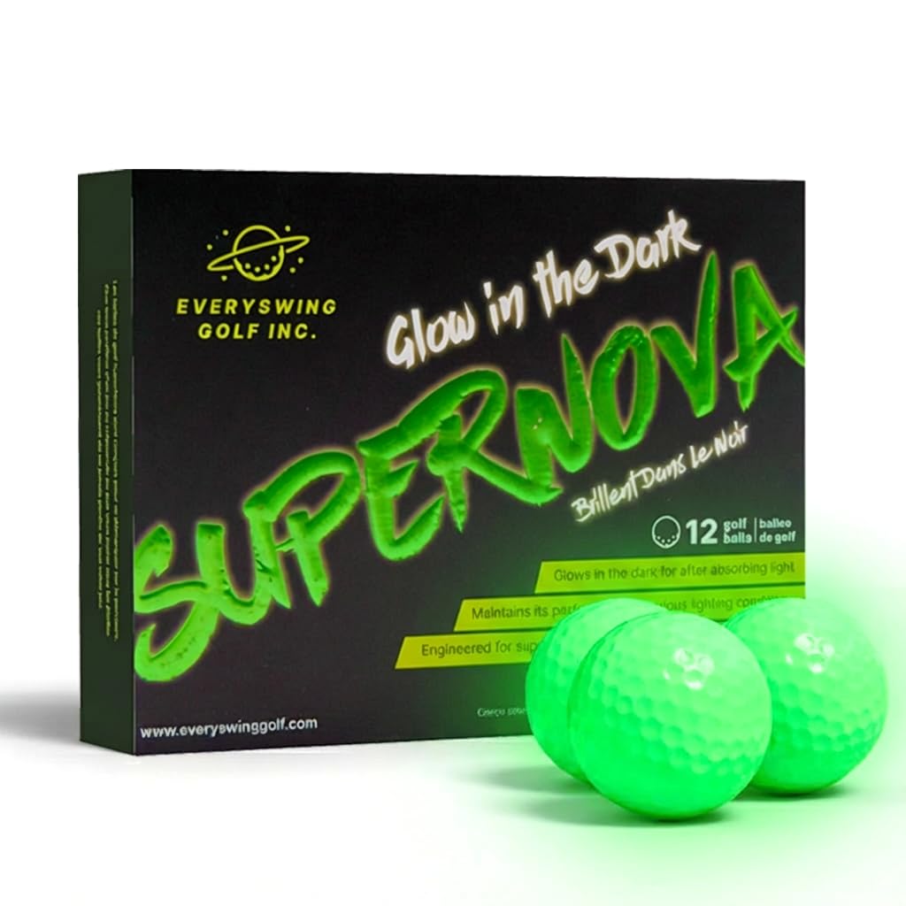 EVERYSWING GOLF Supernova glow ball pack ready for night rounds with bright visibility.