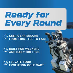 Evolution durable bag holder in black complements cart aesthetics