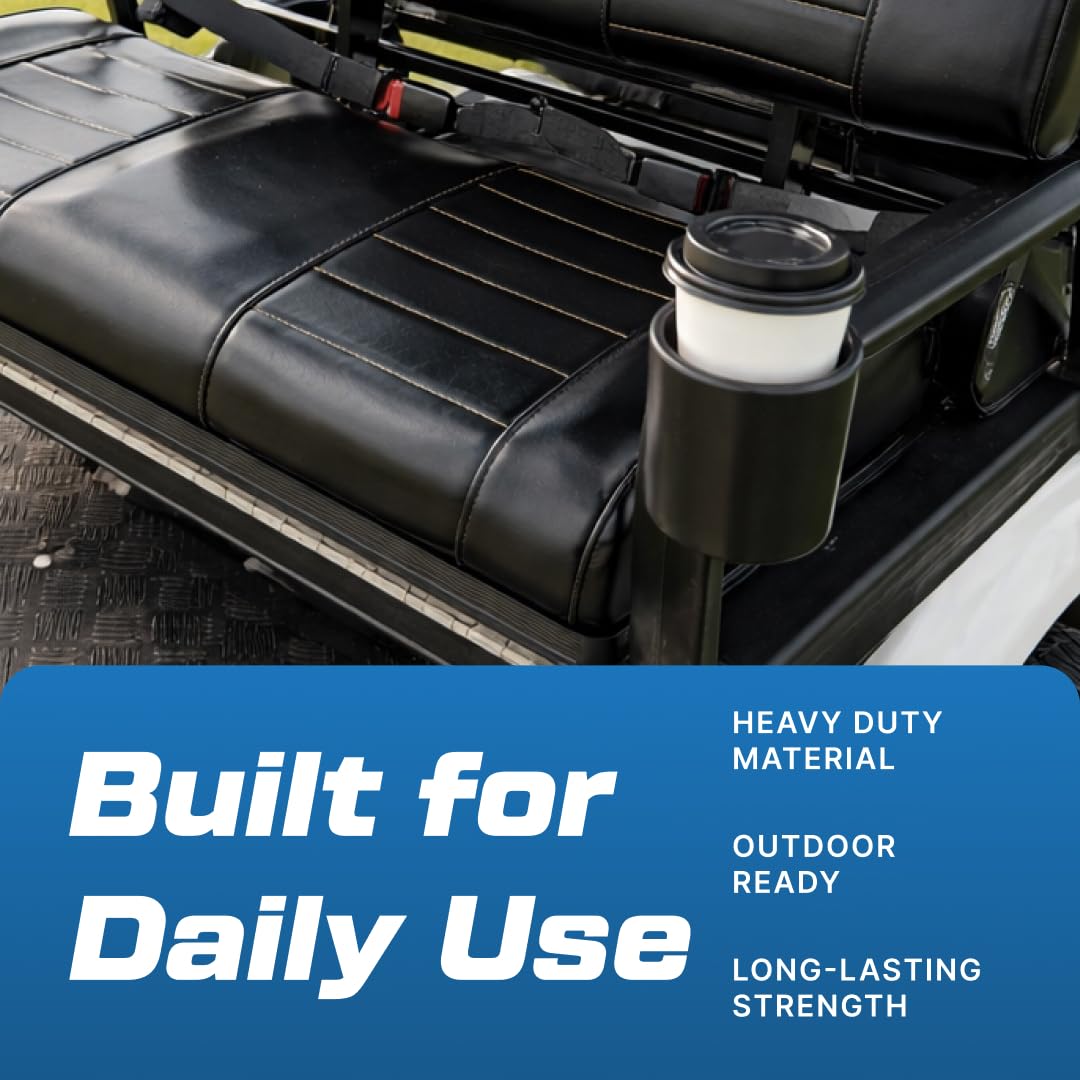 Side view showing simple installation on Evolution rear seat armrest.