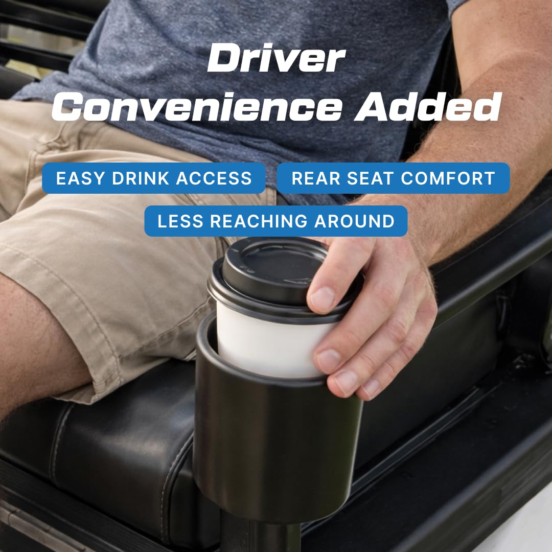 Secure-fit Evolution cup holder stays in place through bumpy rides.
