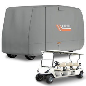 EVRBUL golf cart cover front view provides full coverage for large 6/4+2 carts.