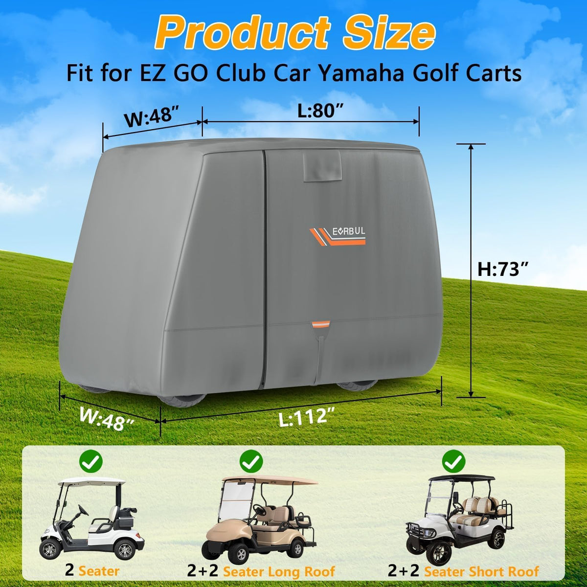 EVRBUL cover shows heavy-duty 420D fabric for durability.