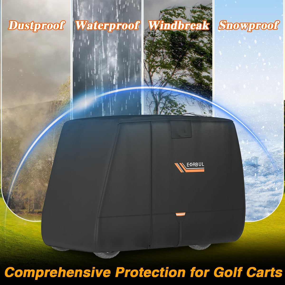 EVRBUL three-zipper design allows easy access to stored items.