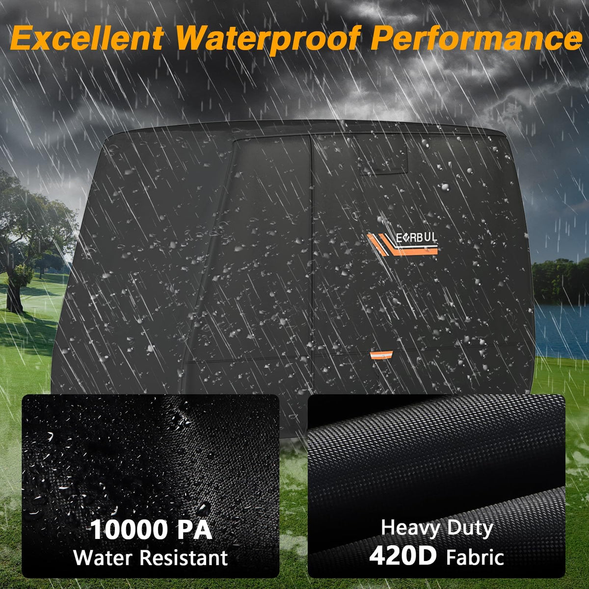 EVRBUL windproof belt keeps your cart secure during strong winds.