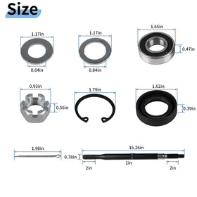 EvTok castle nut and cotter pin included for secure installation.