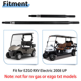 EvTok EZGO RXV rear axle shaft kit compatible with OEM part numbers 620337 and 614208.