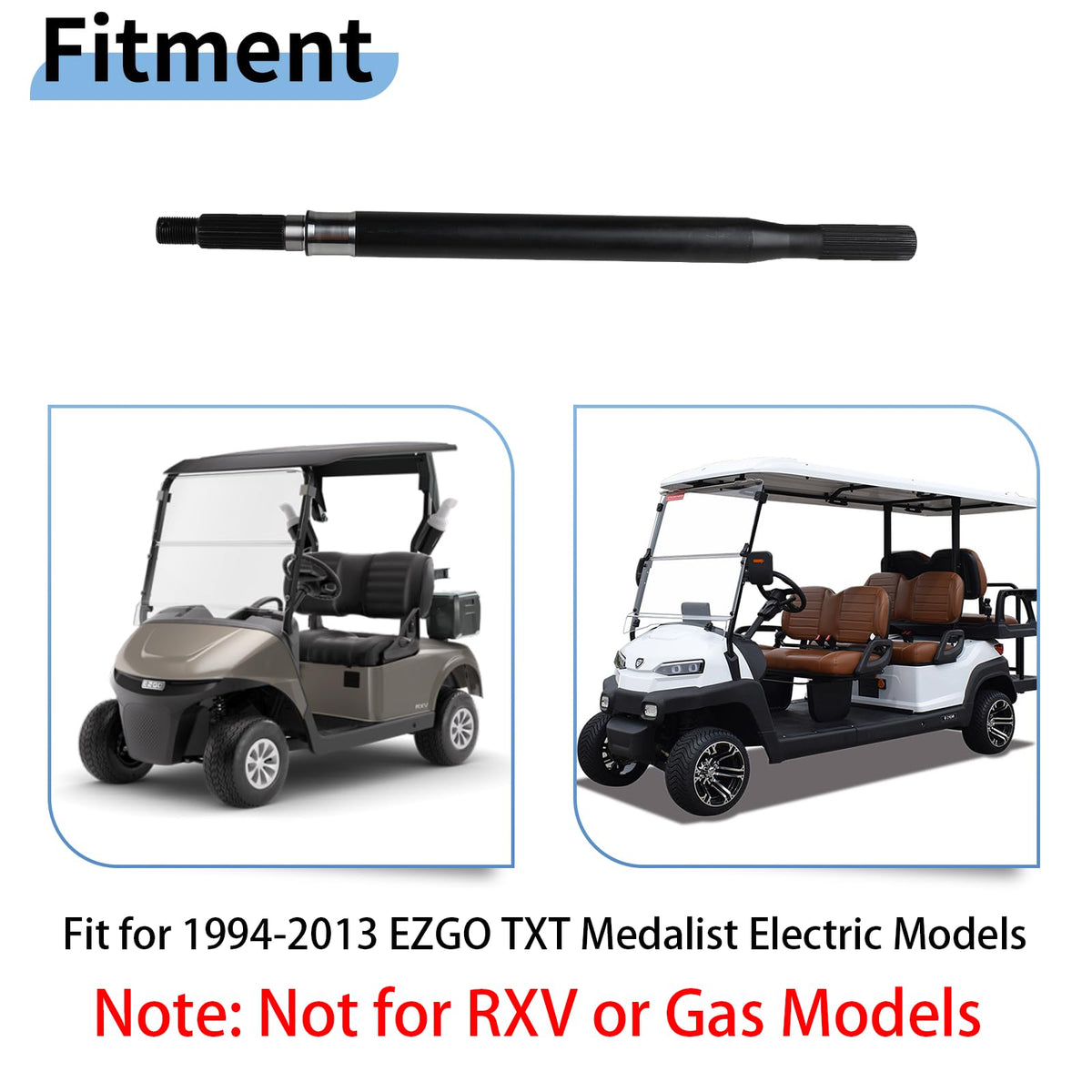 Anti-corrosion steel axle by EvTok promotes long-lasting reliability.