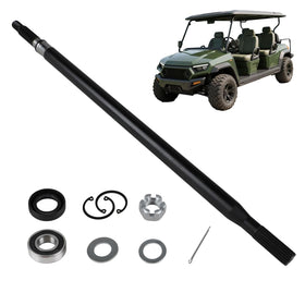 EvTok rear splined axle shaft driver side view for EZGO TXT Medalist—durable replacement.