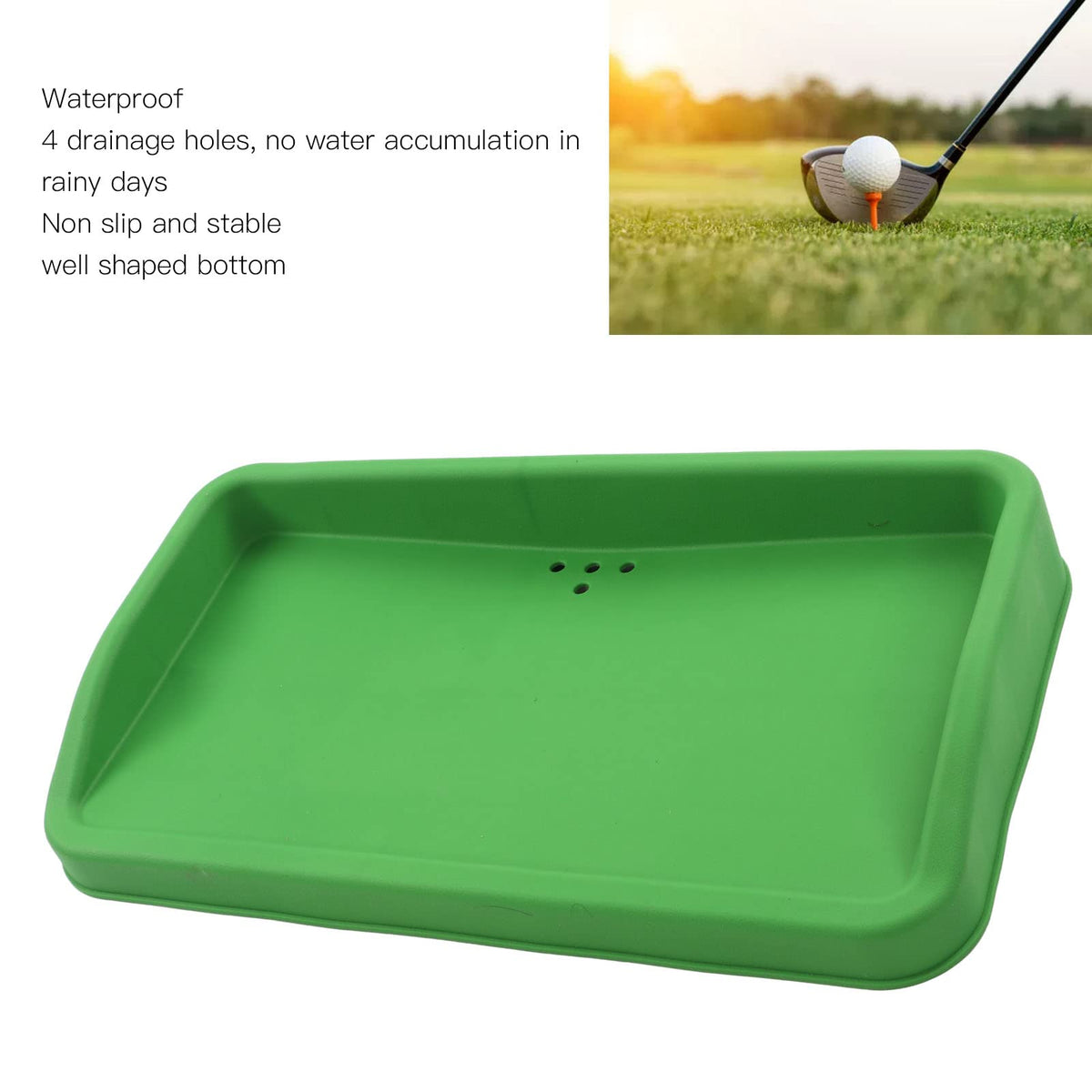 EVTSCAN durable silicone tray for indoor and outdoor golf practice