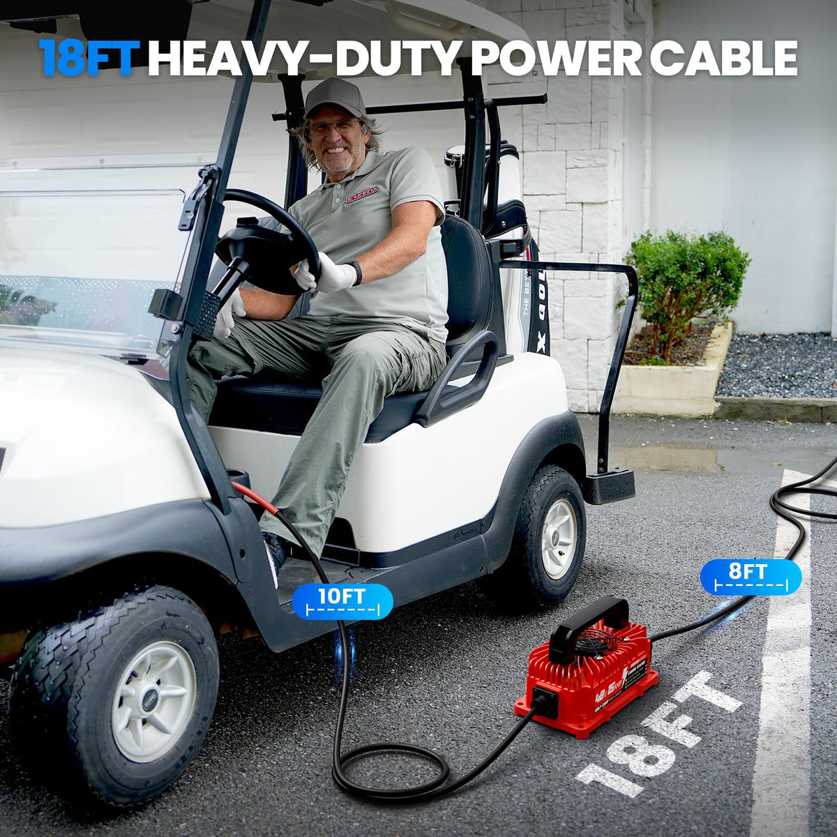 EXEFCH 18-foot cable enables flexible placement away from outlets