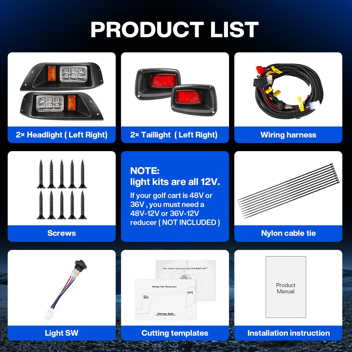EXEFCH complete kit ready for EZGO TXT installation from 1996-2013
