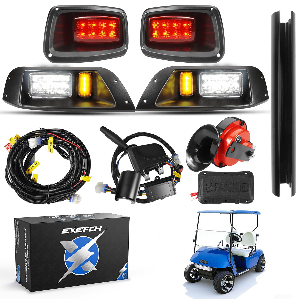 EXEFCH EZGO TXT headlight left for enhanced nighttime visibility.