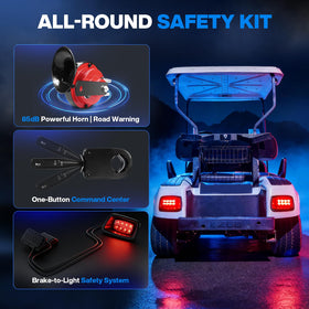 EXEFCH EZGO TXT taillight right improves visibility behind.