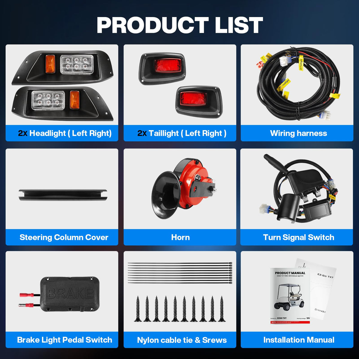 EXEFCH EZGO TXT wiring harness provides reliable connections.