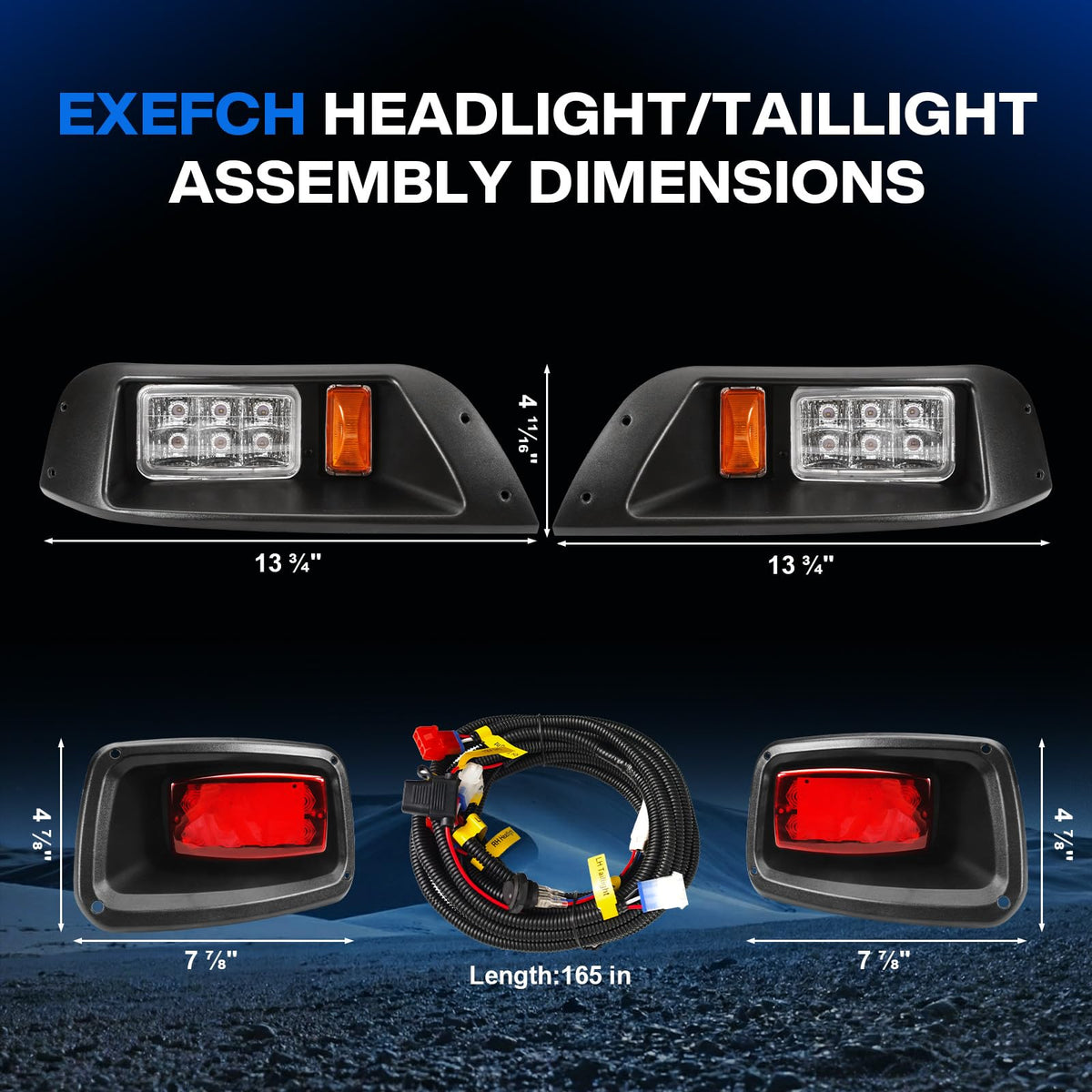 EXEFCH screw set secures lights for a durable, weatherproof fit