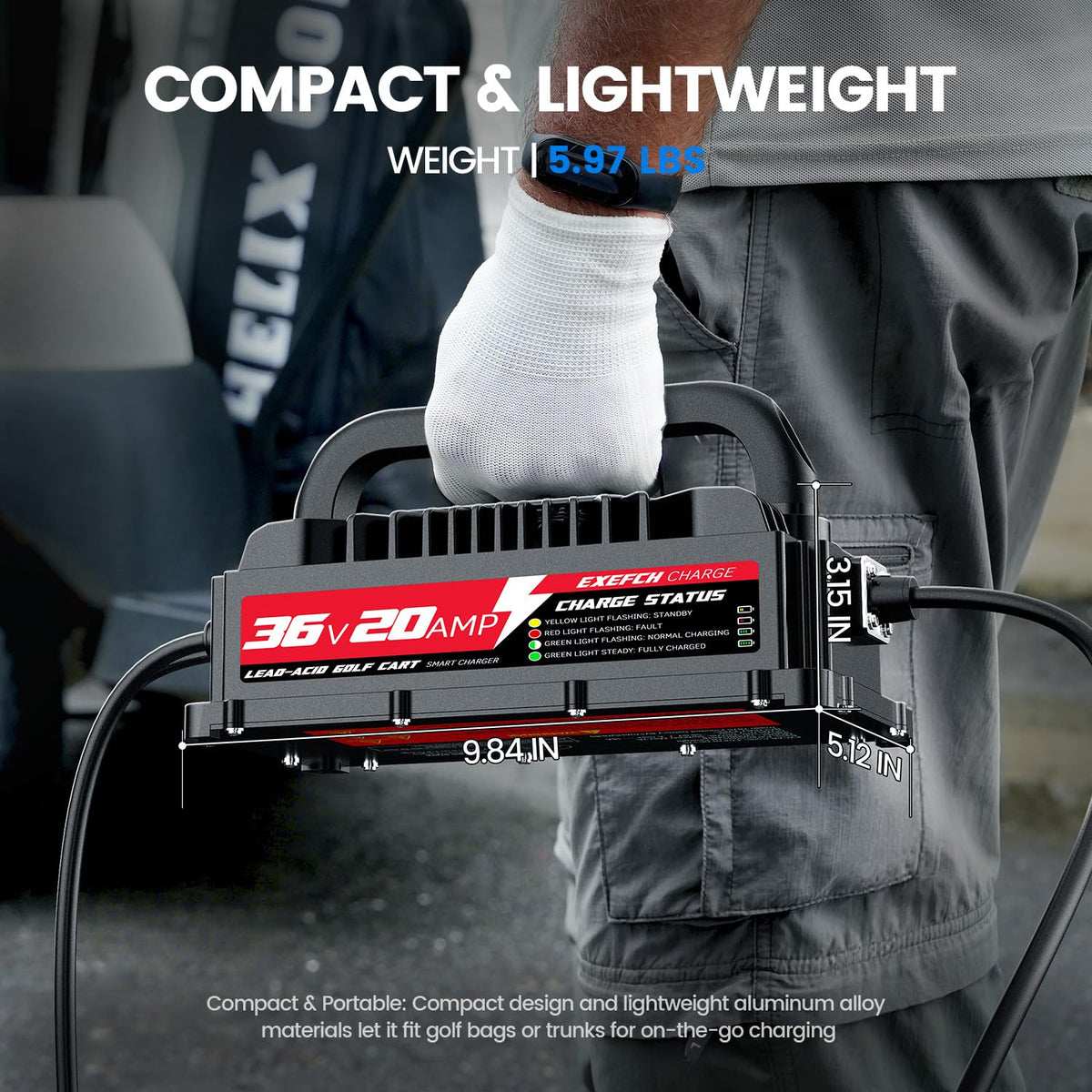 EXEFCH ultra-quiet operation suitable for home or garage charging