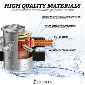 EXOEMTS 70-series solenoid copper contacts highlight reliability for stable power.