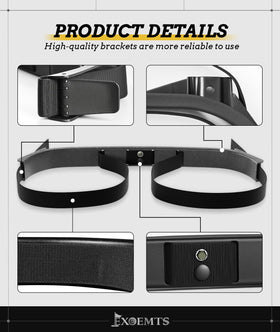 Close-up of adjustable straps and locking buckles on EXOEMTS bag holder