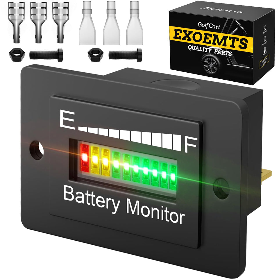 EXOEMTS BM210 panel display visibly shows battery level at a glance.