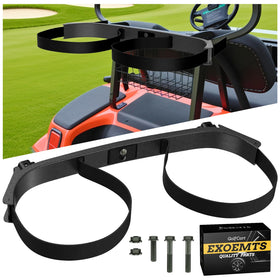 EXOEMTS bag holder attached to Club Car rear seat for secure storage