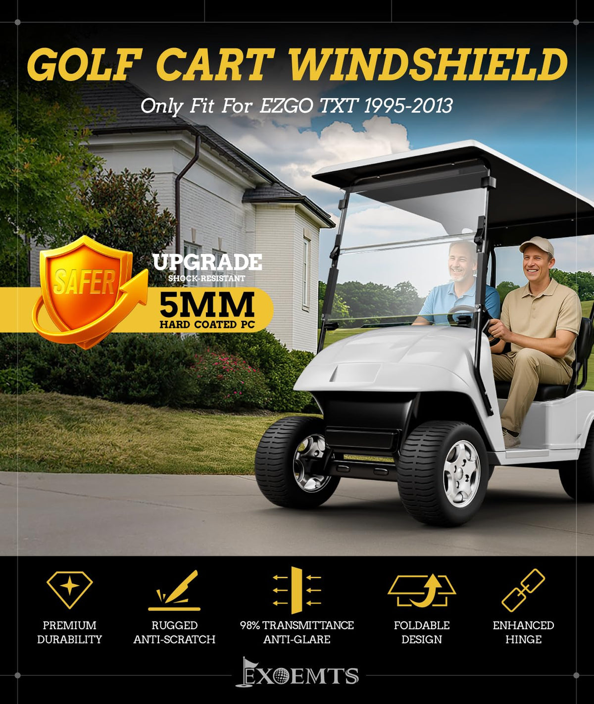 EXOEMTS compatible with EZGO TXT models from 1995 to 2013.