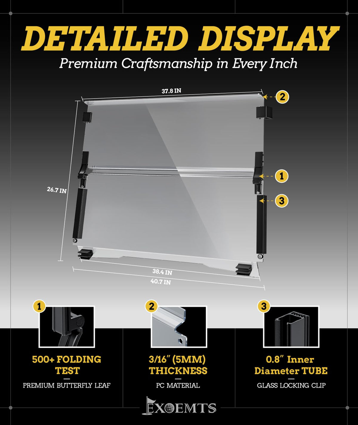 EXOEMTS quick, tool-free installation for fast setup.